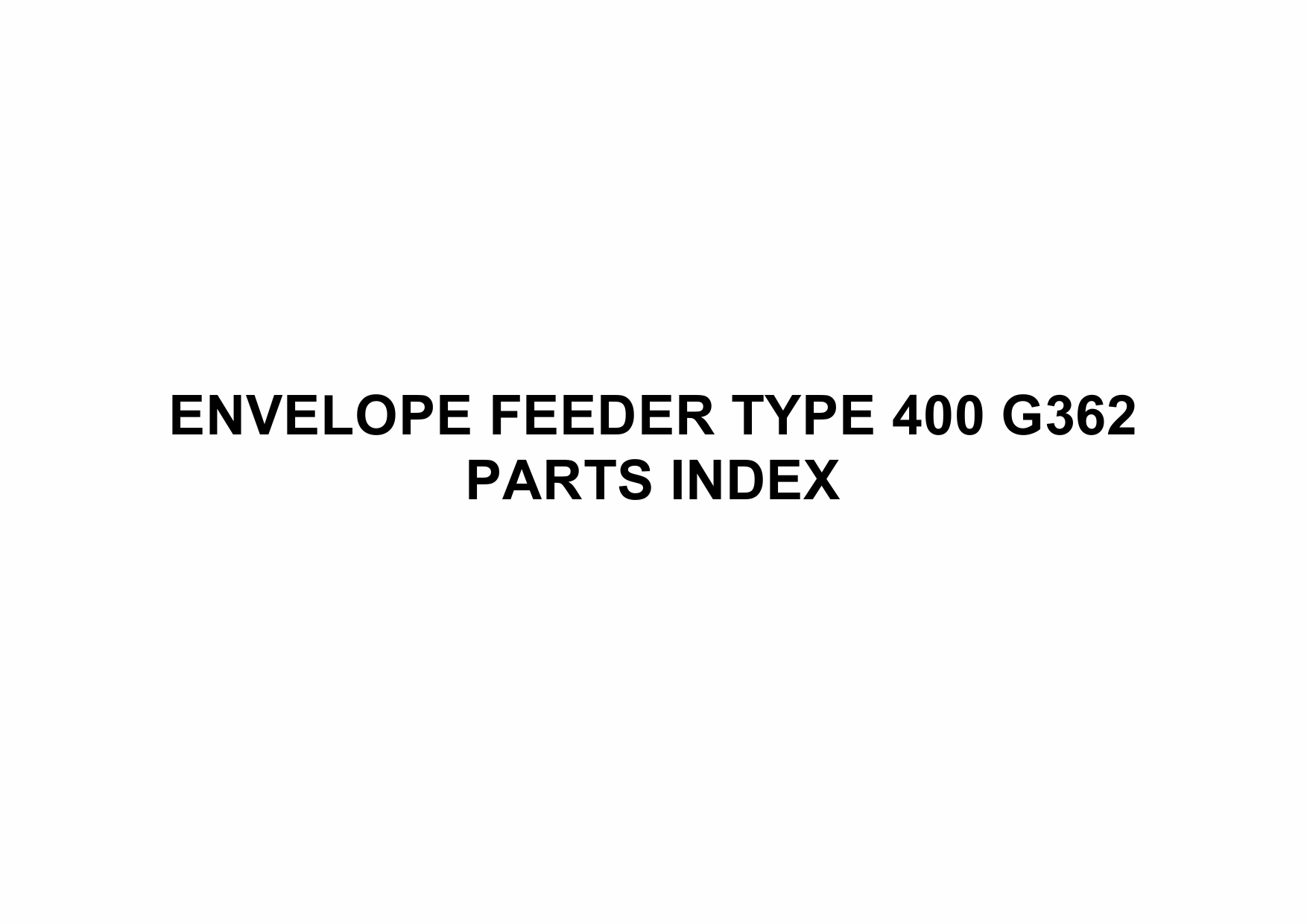 RICOH Options G362 ENVELOPE-FEEDER-TYPE-400 Parts Catalog PDF download-5